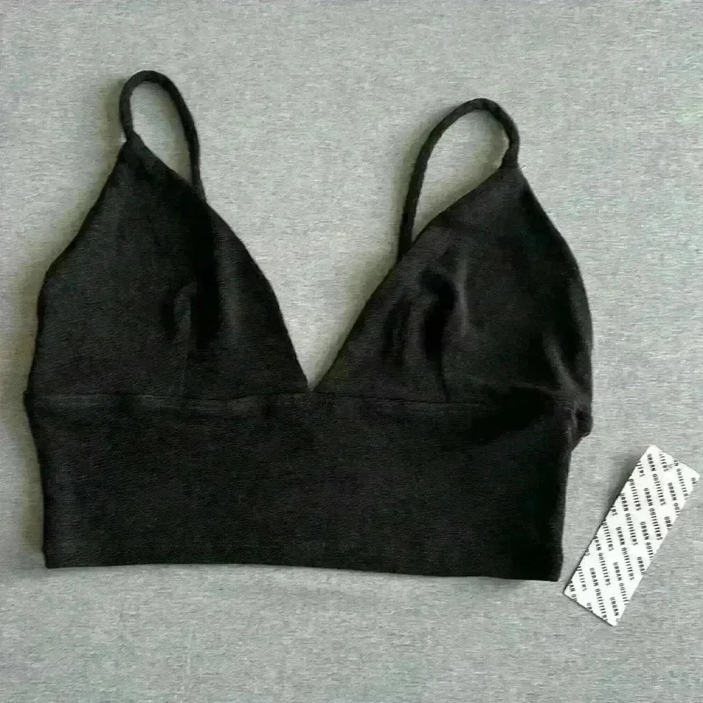 Urban Outfitters crop top bralette NWT black size small